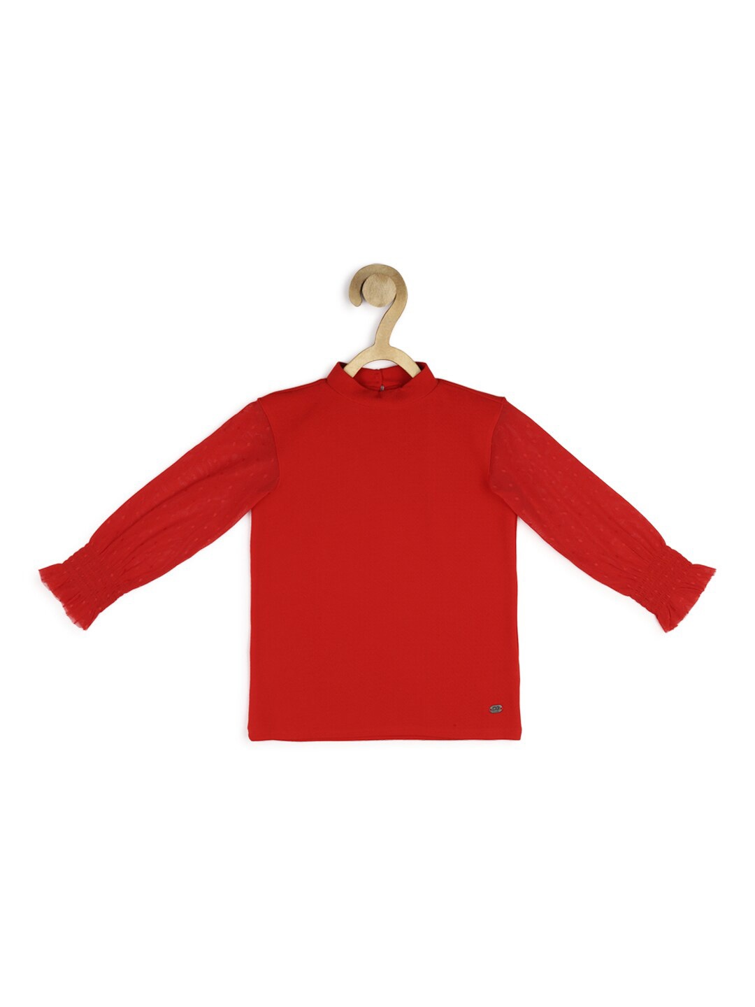 

Peter England Girls Red High Neck T-shirt