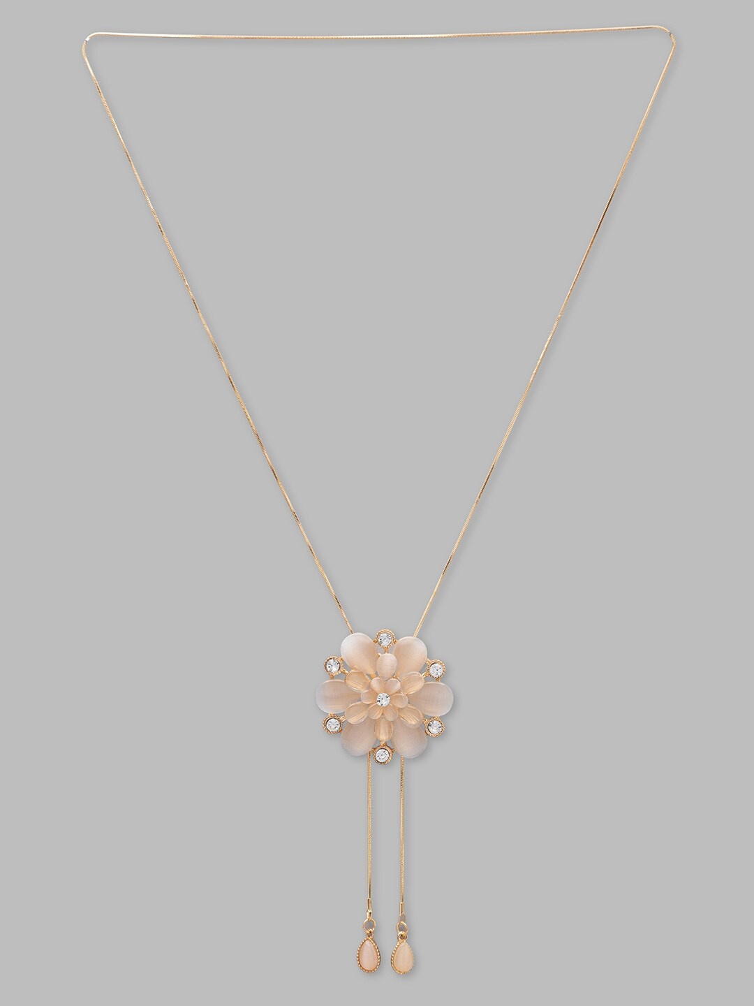 

Globus Gold-Toned & Peach-Coloured Gold-Plated Chain