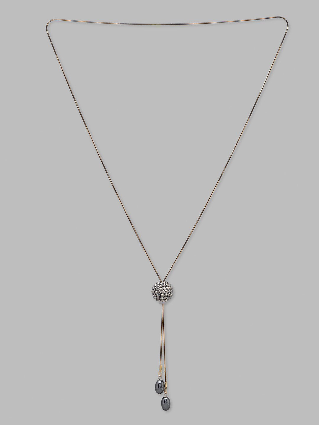 

Globus Grey & Silver-Toned Gold-Plated Chain