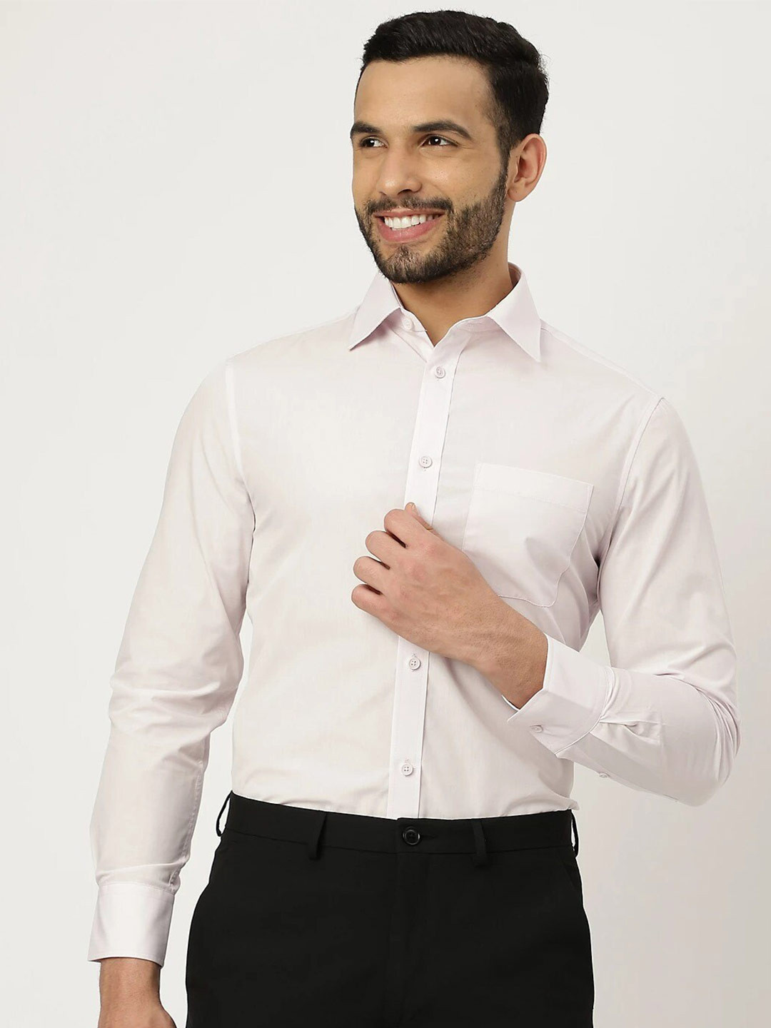 

Marks & Spencer Spread Collar Formal Shirt, Pink