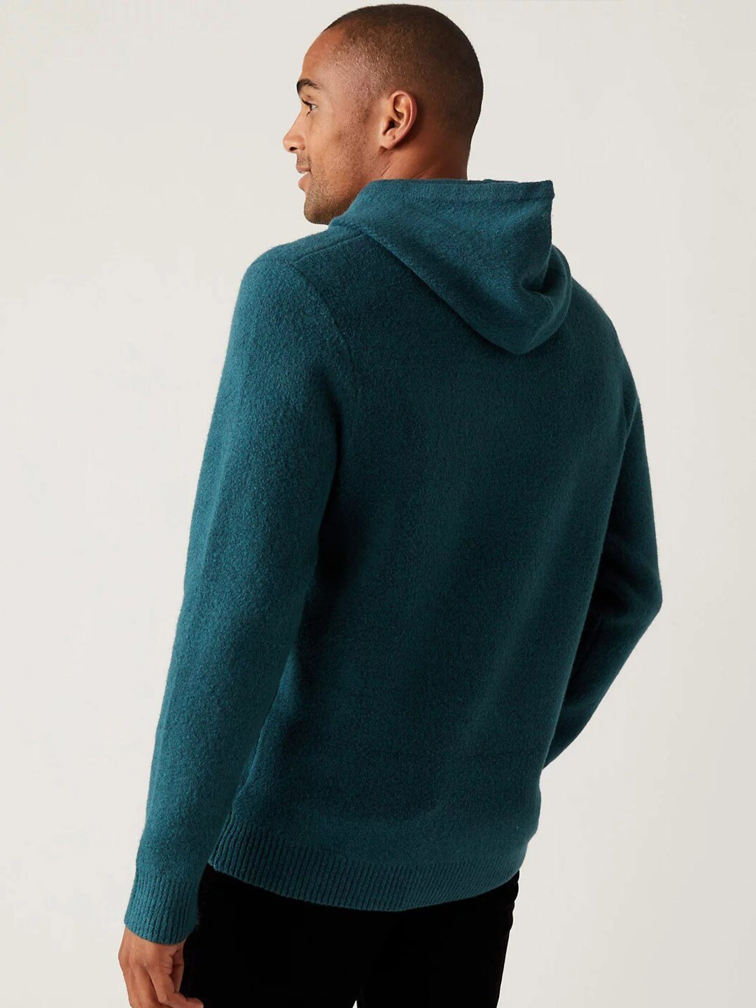 

Marks & Spencer Men Teal Green Hooded Sweatshirt