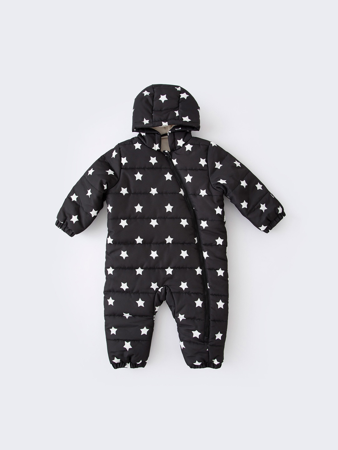 

DeFacto Boys Black Conversational Printed Open Front Rompers
