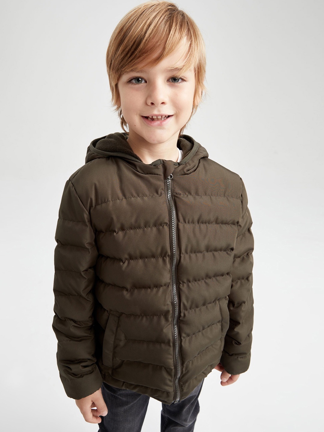 

DeFacto Boys Khaki Solid Padded Jacket
