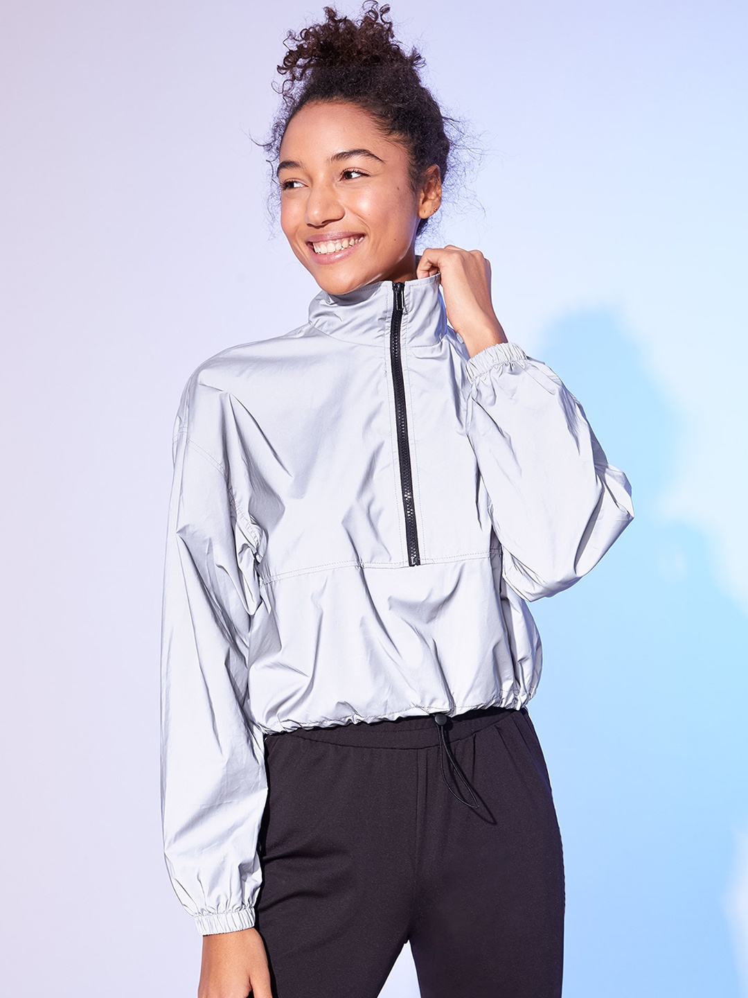 

DeFacto Women Grey Crop Sporty Jacket