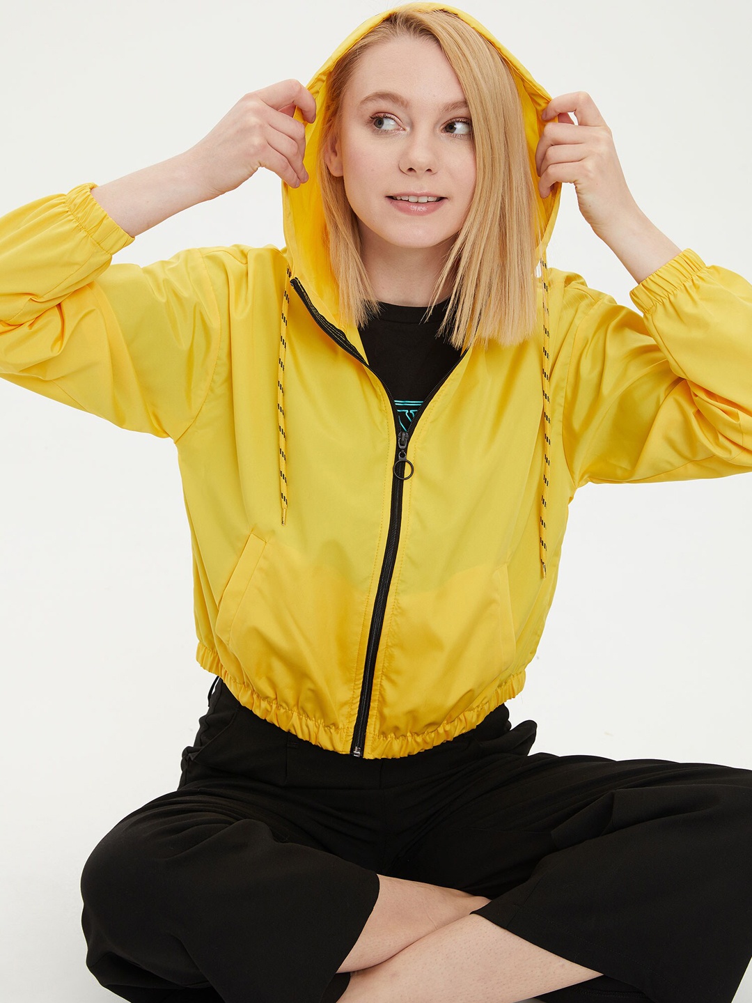 

DeFacto Women Yellow Bomber Jacket