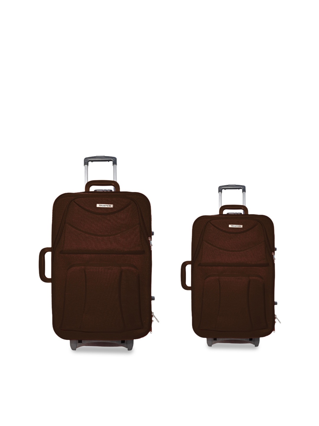 

Trumpkin Brown Set Of 2 Solid Soft-Case Trolley Bag