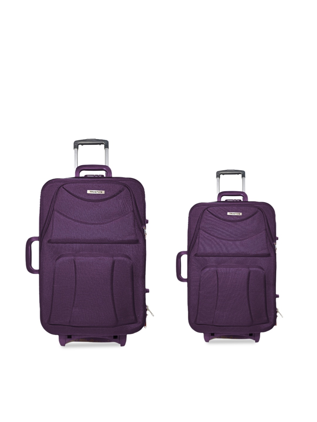 

Trumpkin Set Of 2 Purple Solid Soft-Case Trolley Bag