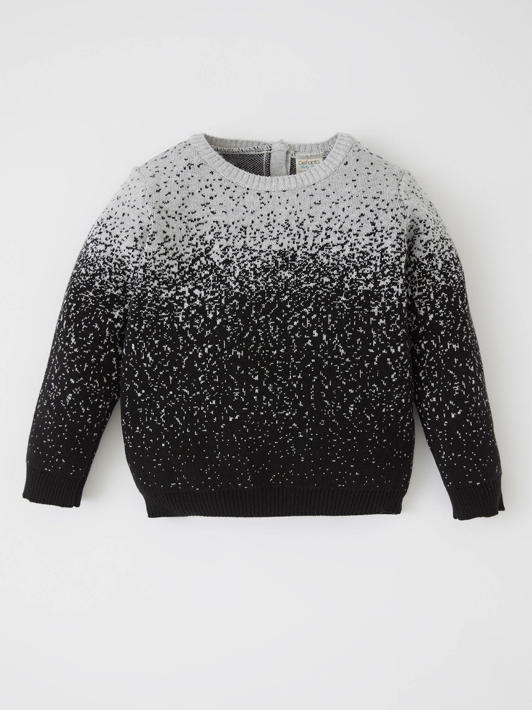 

DeFacto Boys Grey & Black Cotton Pullover