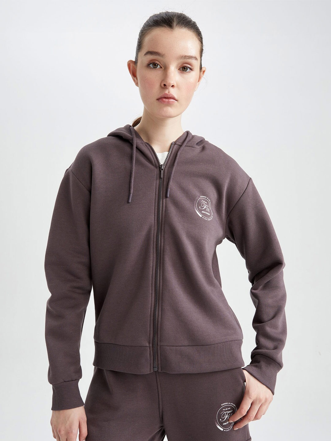 

DeFacto Women Purple Open-Front Sporty Jacket