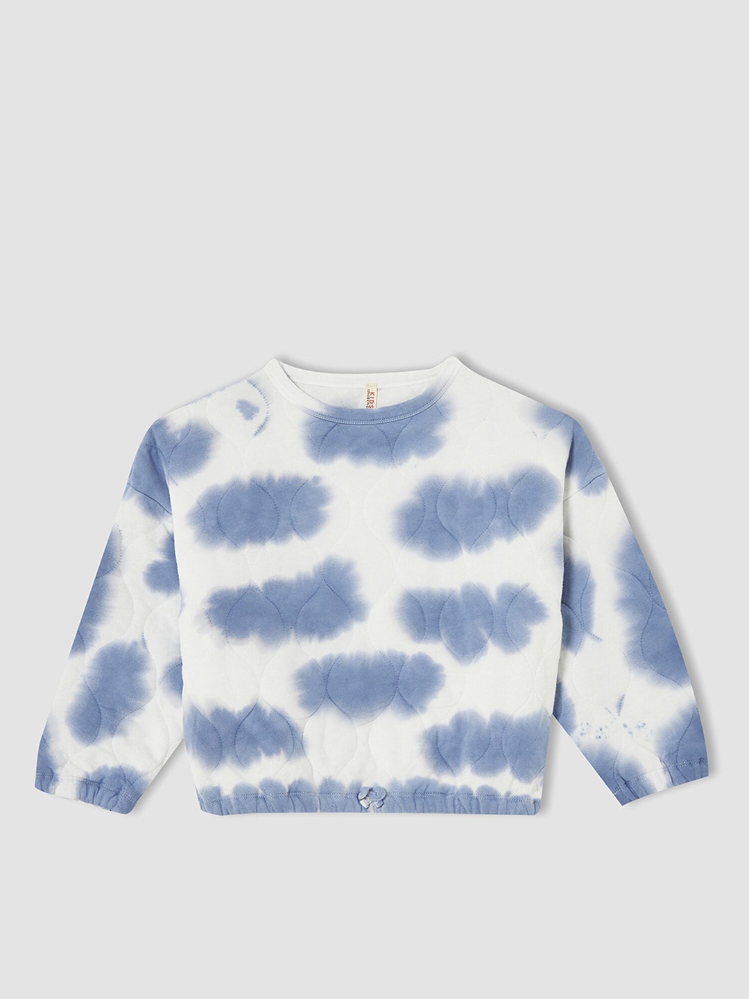 

DeFacto Girls White Printed Cotton Sweatshirt