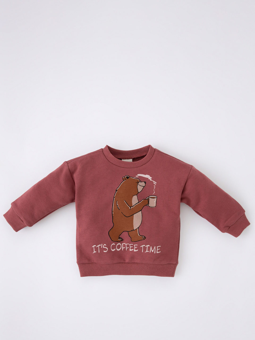 

DeFacto Boys Brown Printed Cotton Sweatshirt