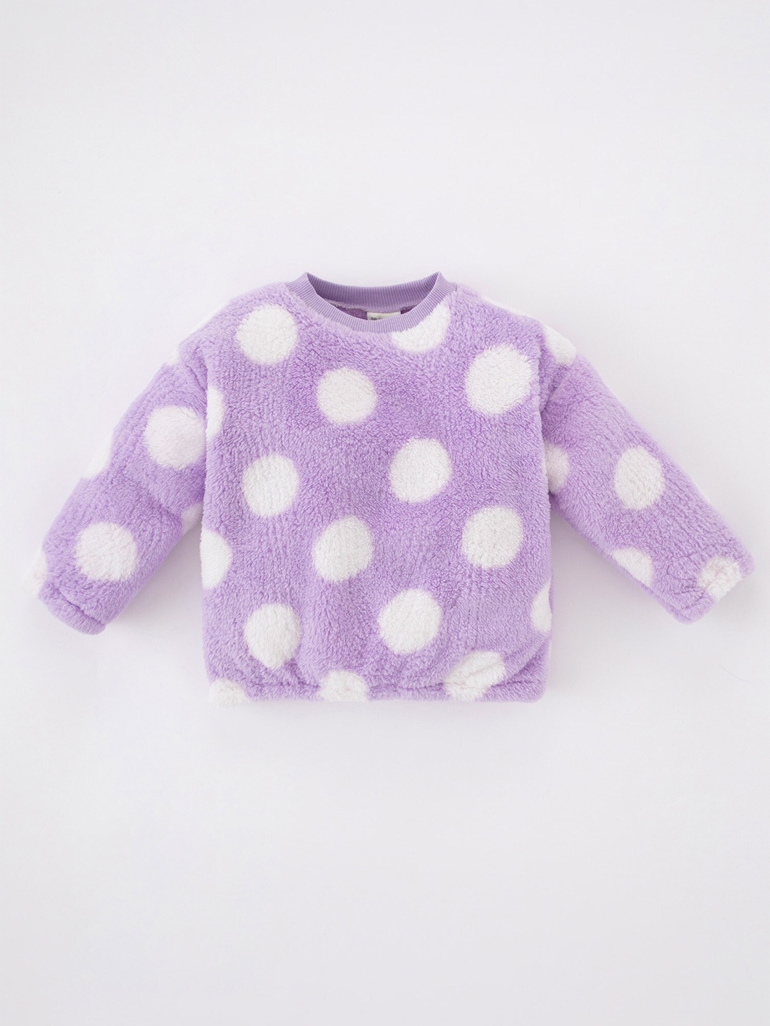 

DeFacto Girls Purple Printed Sweatshirt