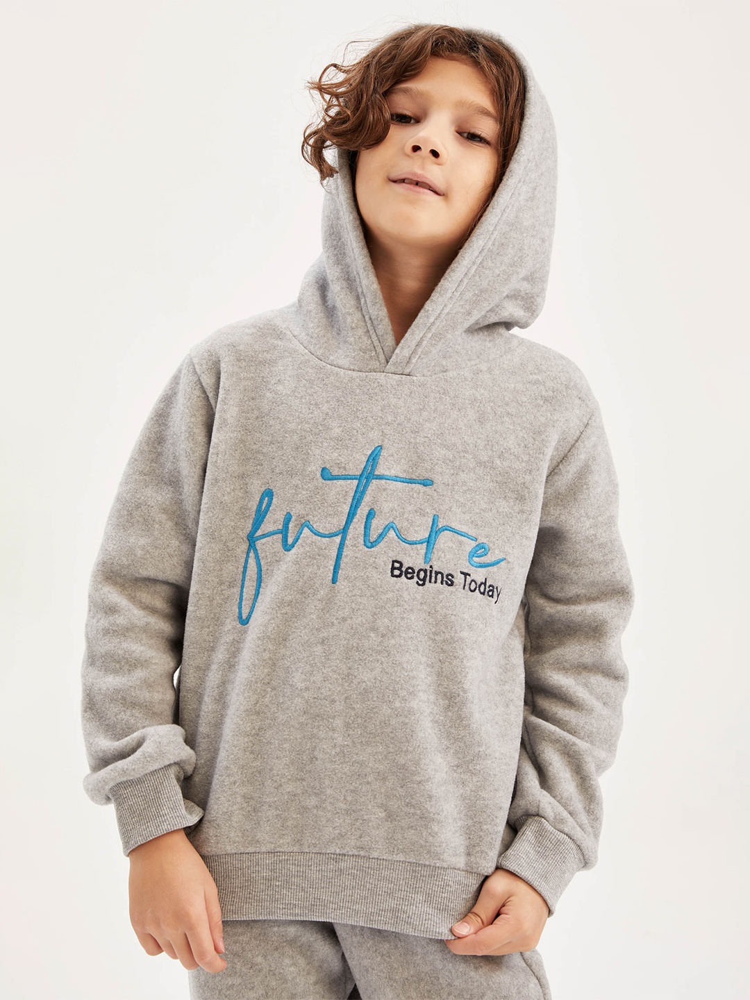 

DeFacto Boys Grey Embroidered Sweatshirt