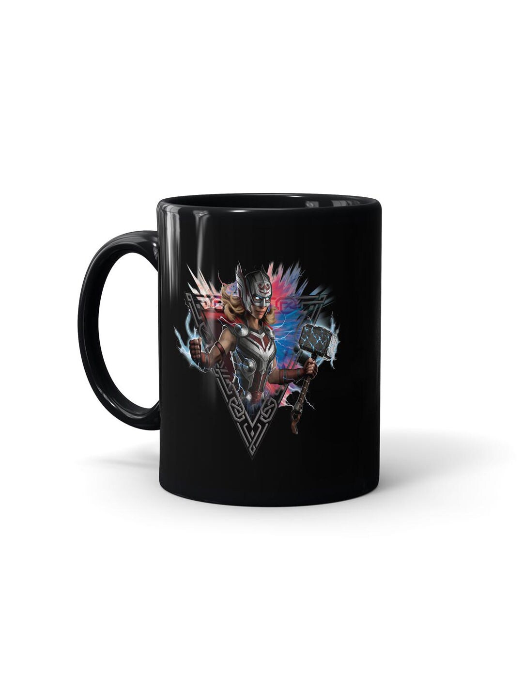 

macmerise Black & Blue Dishwasher And Microwave Safe Printed Ceramic Matte Mug
