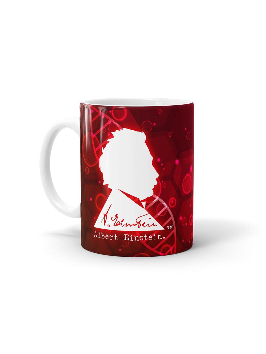 

macmerise White & Red Dishwasher And Microwave Safe Printed Ceramic Matte Mug 330 ML