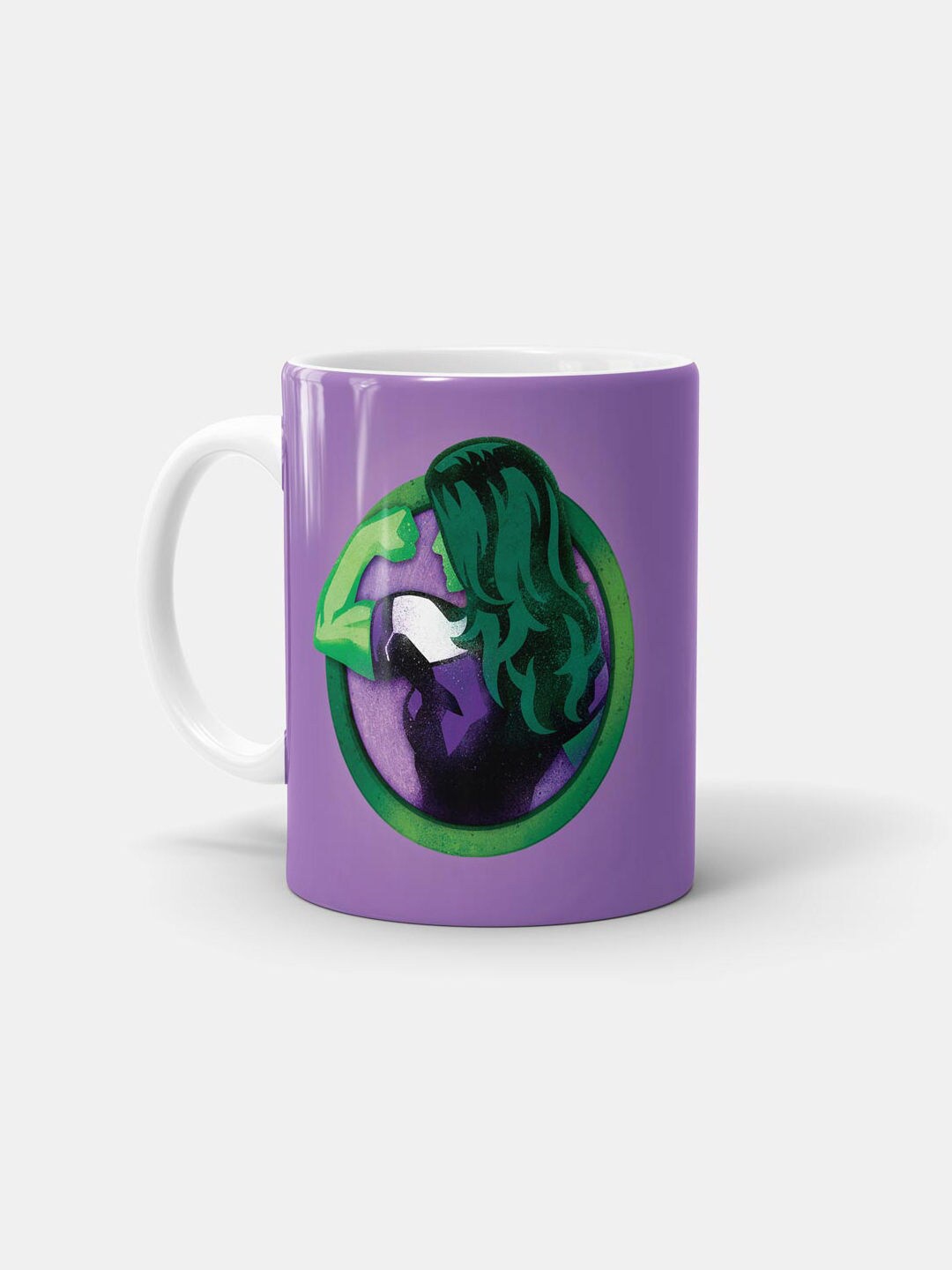 

macmerise Purple & Green She Hulk Printed Ceramic Matte Mug 330 ML