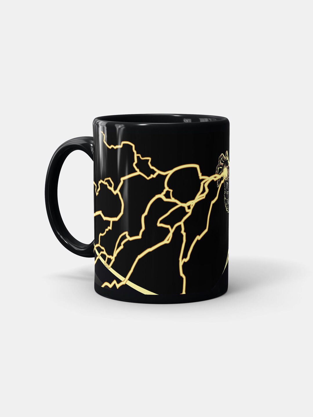 

macmerise Black & Yellow Yellow Yellow Printed Ceramic Matte Mugs Set of Cups and Mugs
