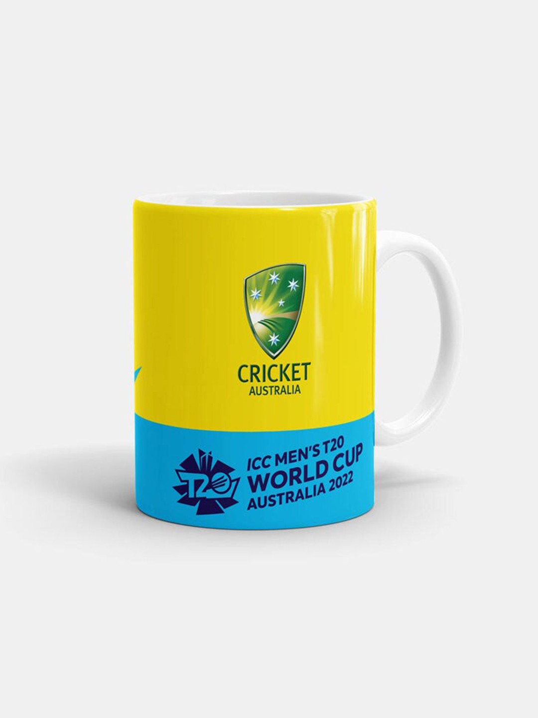 

macmerise White & Yellow Printed Dishwasher & Microwave safe Ceramic Matte Mug 330ml