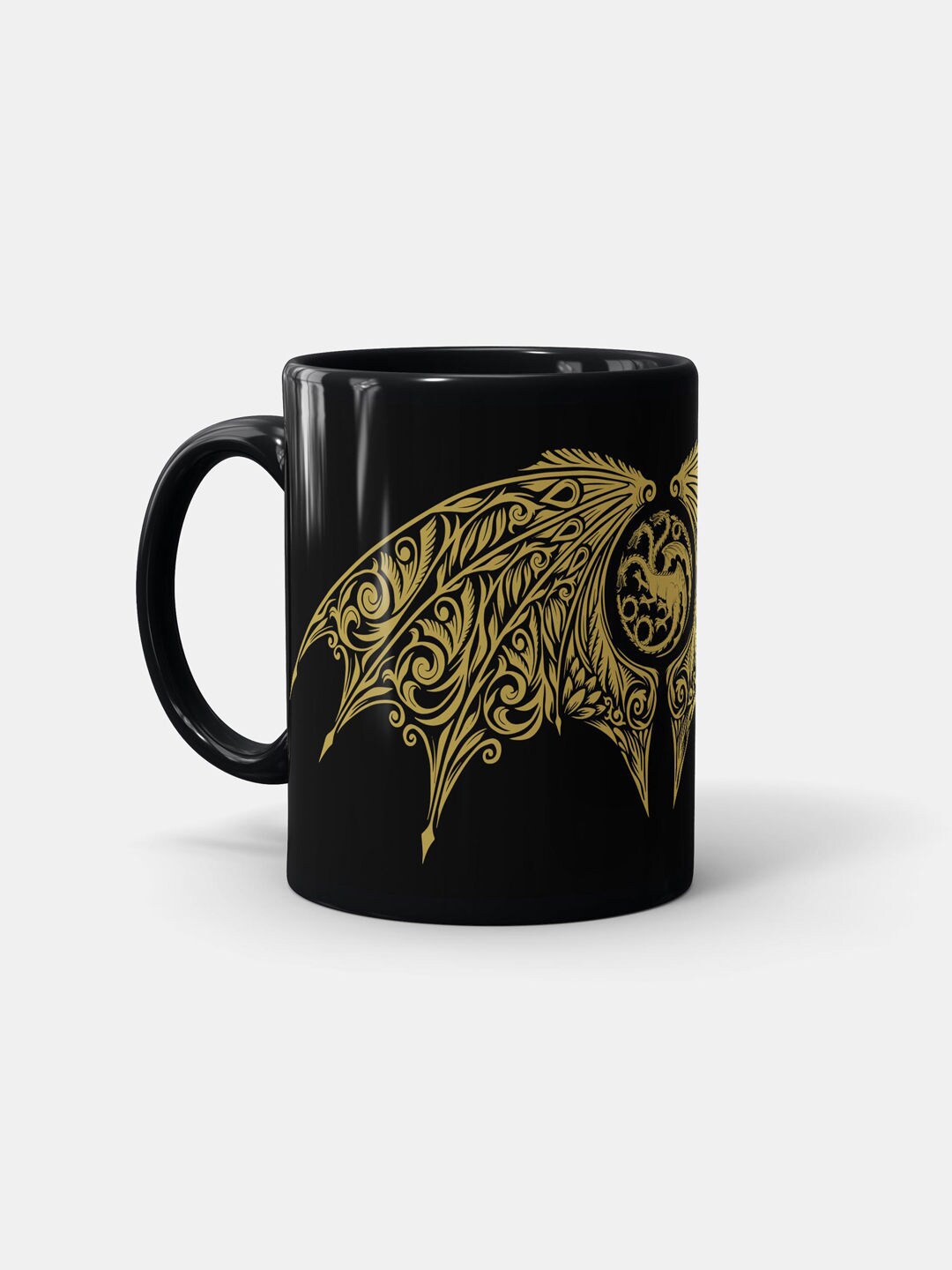 

macmerise Black & Yellow Printed Dishwasher & Microwave safe Ceramic Matte Mug 330ml