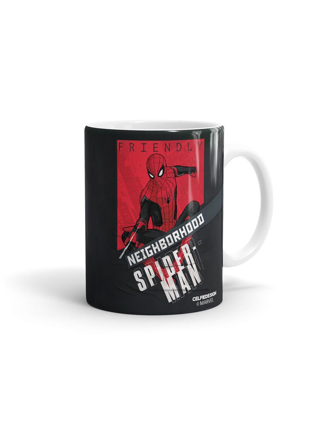 

macmerise White & Black Spider Man Printed Ceramic Matte Mug