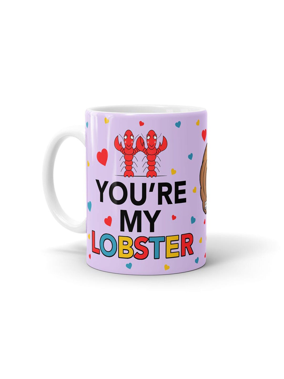 

macmerise White & Red Printed Dishwasher & Microwave safe Ceramic Matte Mug 330ml