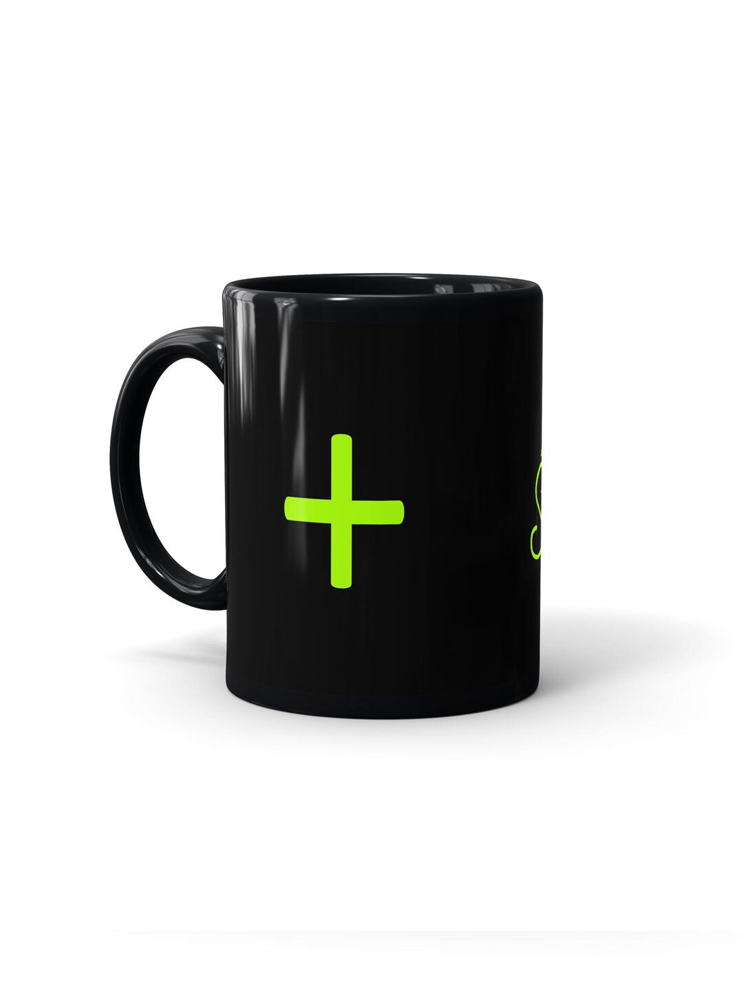 

macmerise Black & Green Printed Ceramic Matte Mugs 330 ml