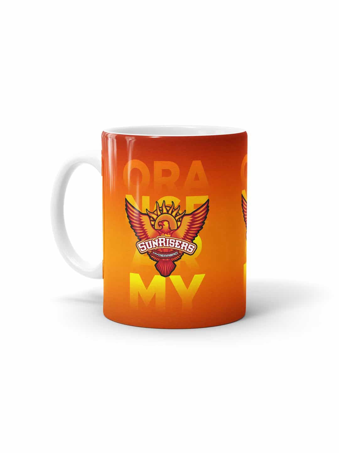 

macmerise White & Orange SRH Orange Army Design Printed Ceramic Matte Mug 330 ml