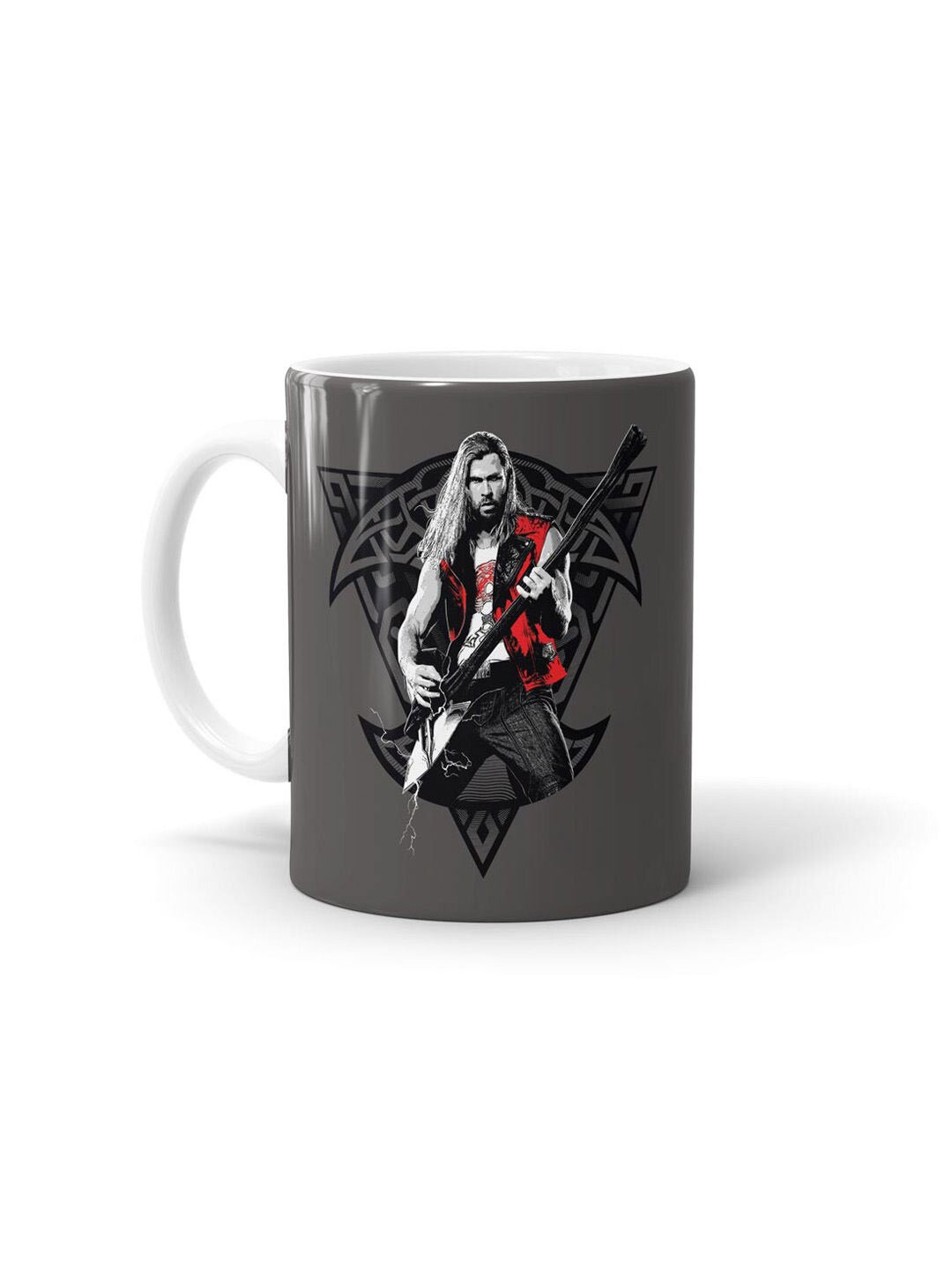 

macmerise White & Black Ravager Thor Swag Design Printed Ceramic Matte Mug 330 ml