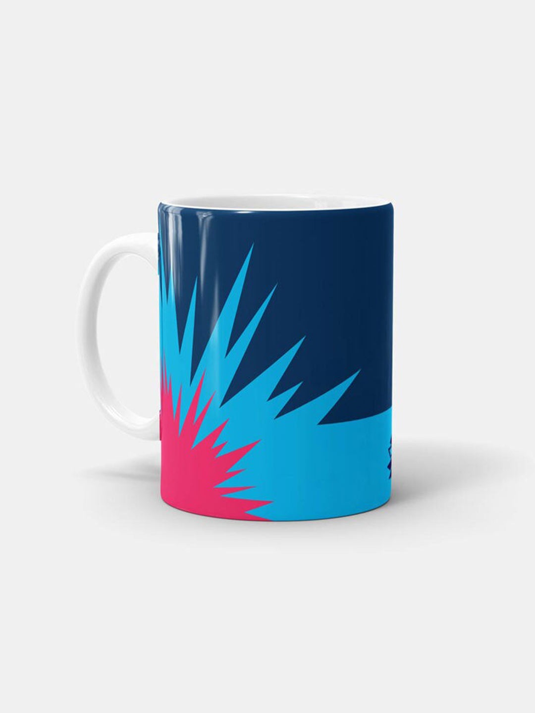 

macmerise White & Blue Printed Ceramic Matte Mug 330 ml