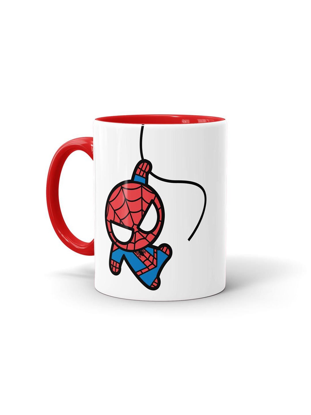 

macmerise White & Red Spiderman Comic Kawaii Design Printed Ceramic Matte Mug 330 ml