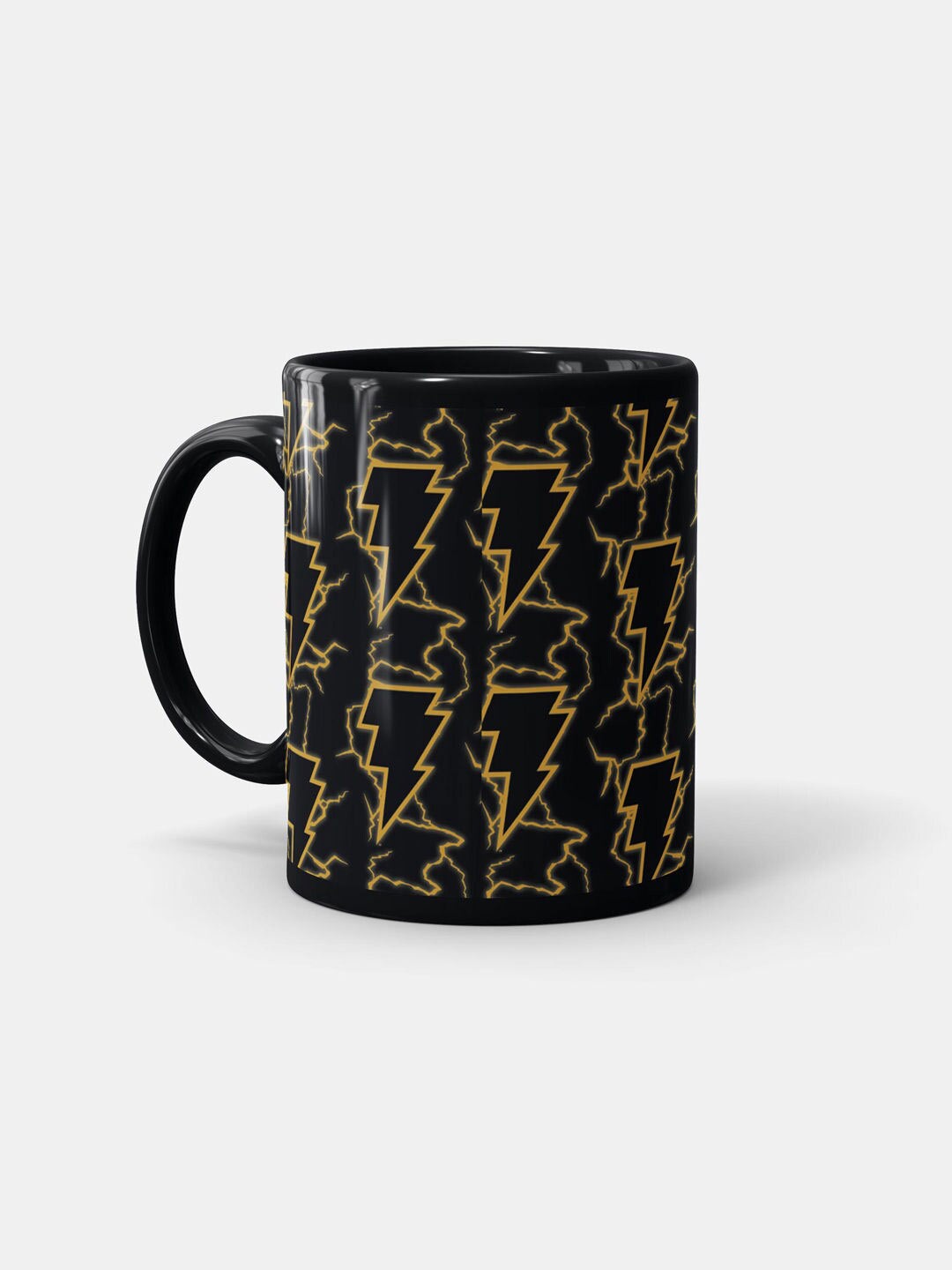 

macmerise Black & Yellow Bolt Lighting Design Printed Ceramic Matte Mug 330 ml