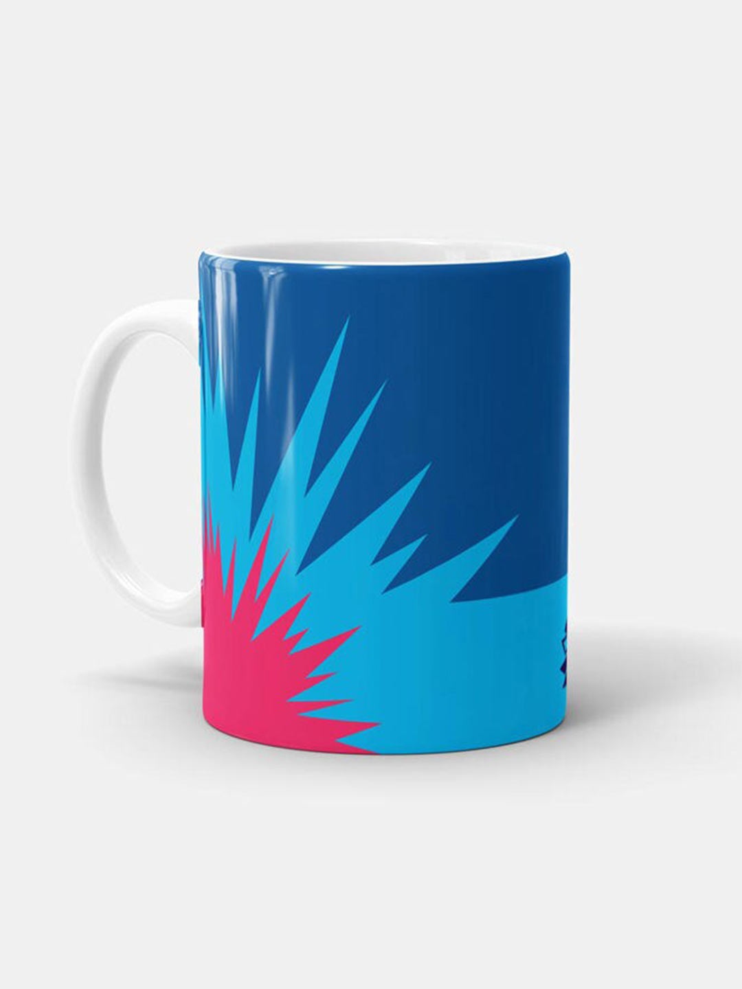

macmerise White & Blue Printed Ceramic Matte Mug 330 ml