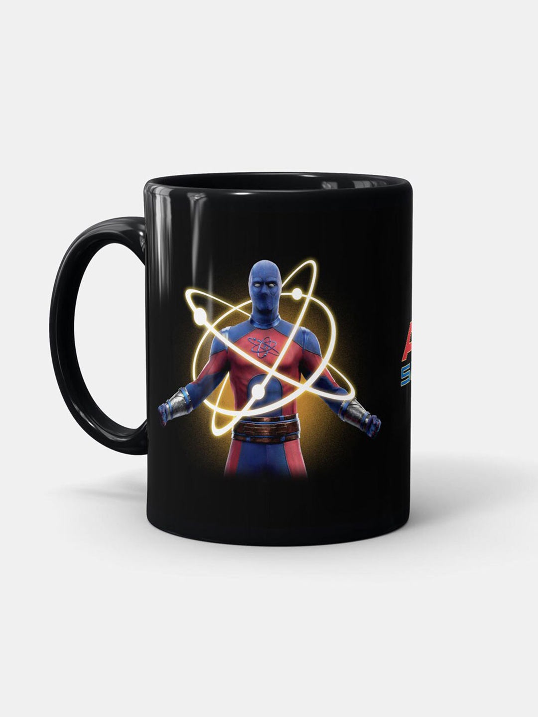 

macmerise Black & Blue Atom Smasher Design Printed Ceramic Matte Mug 330 ml