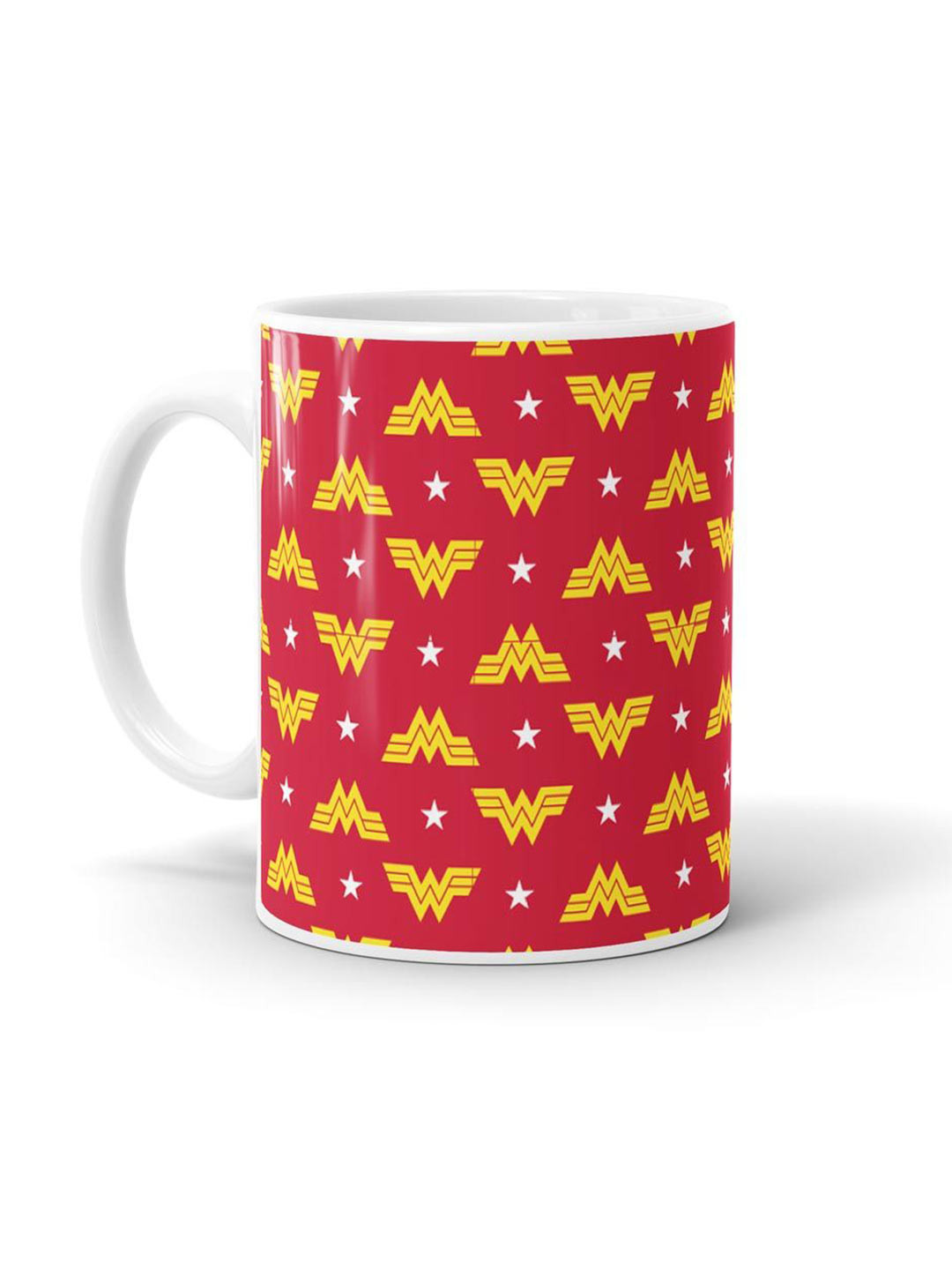 

macmerise White & Red Printed Dishwasher & Microwave safe Ceramic Matte Mug 330ml