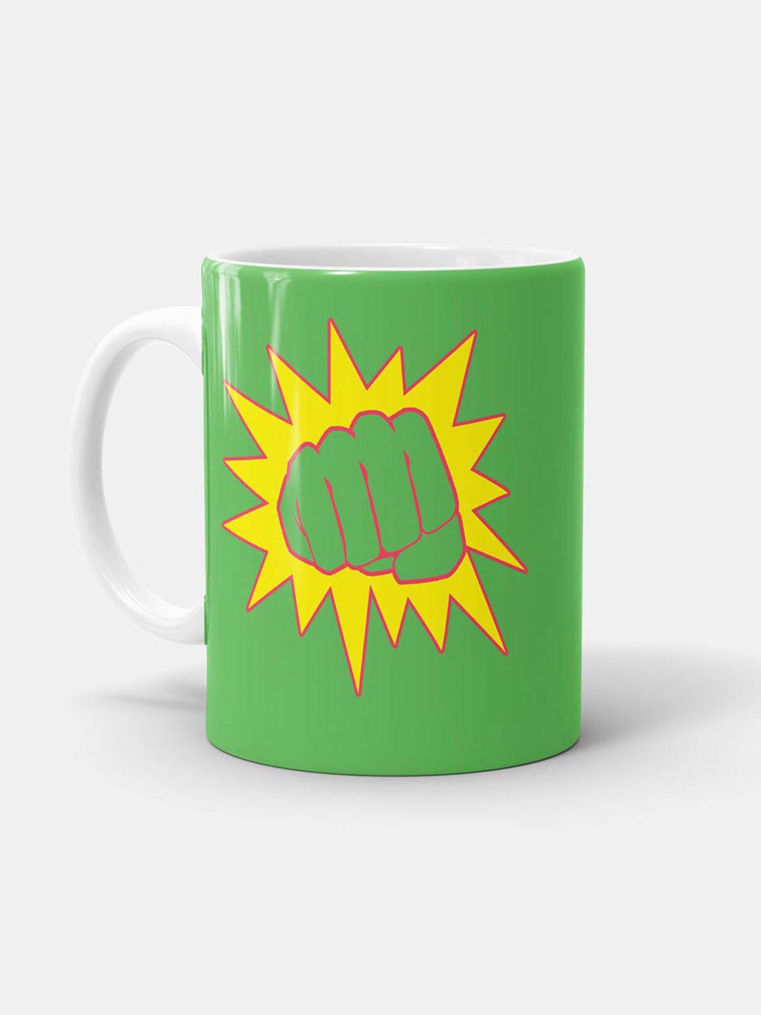 

macmerise White & Green Printed Ceramic Matte Mug 330 ml