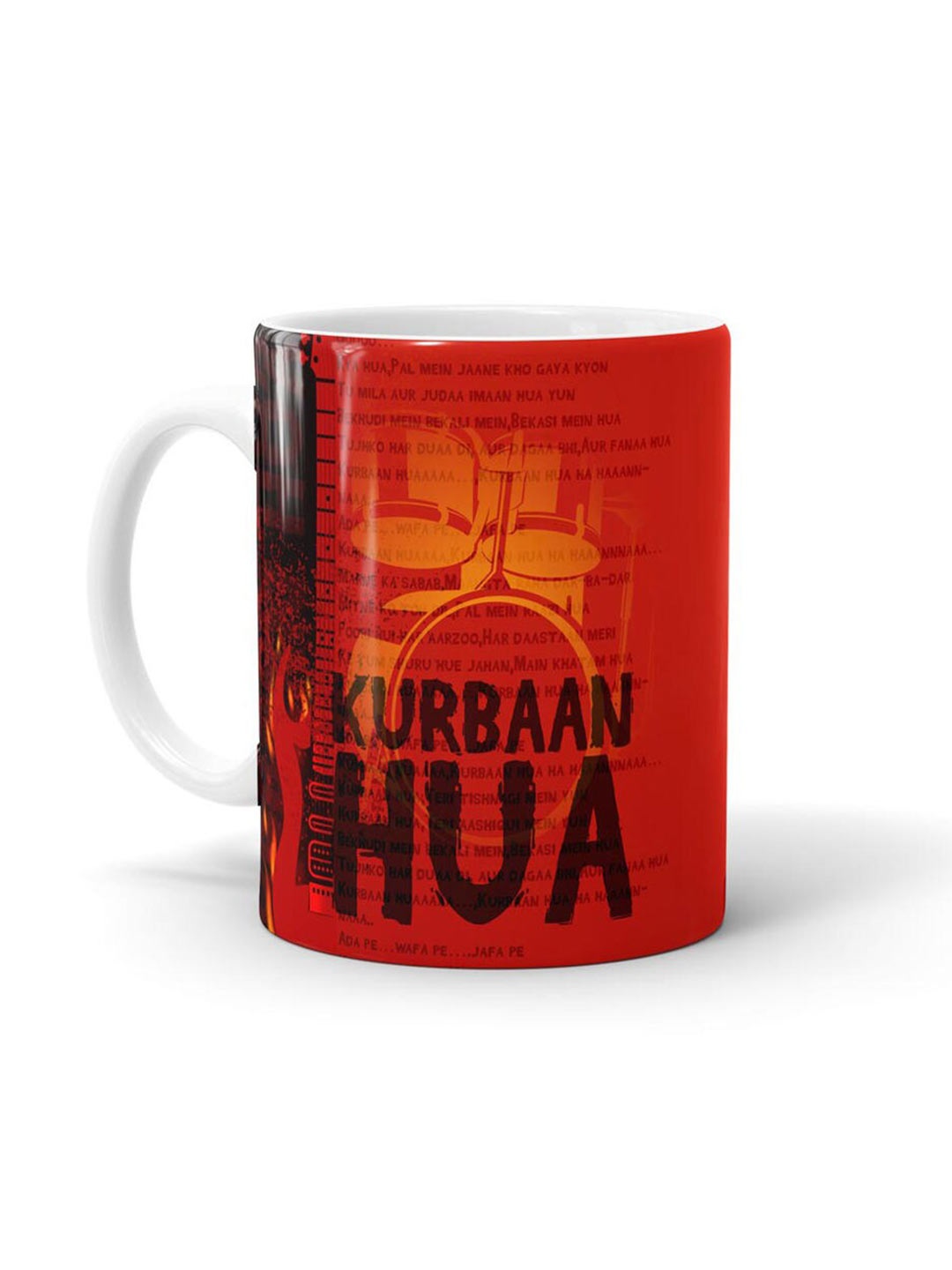 

macmerise White & Red Text or Slogans Printed Ceramic Matte Mug 330 ml