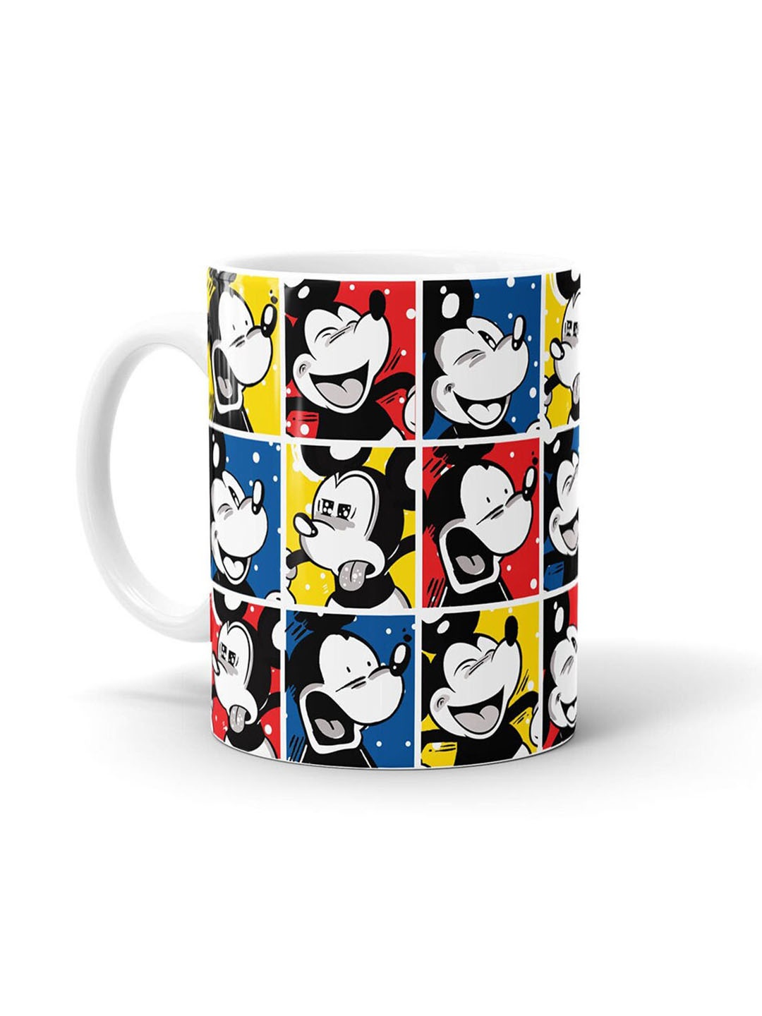 

macmerise White & Black Moods Of Mickey Design Printed Ceramic Matte Mug 330 ml