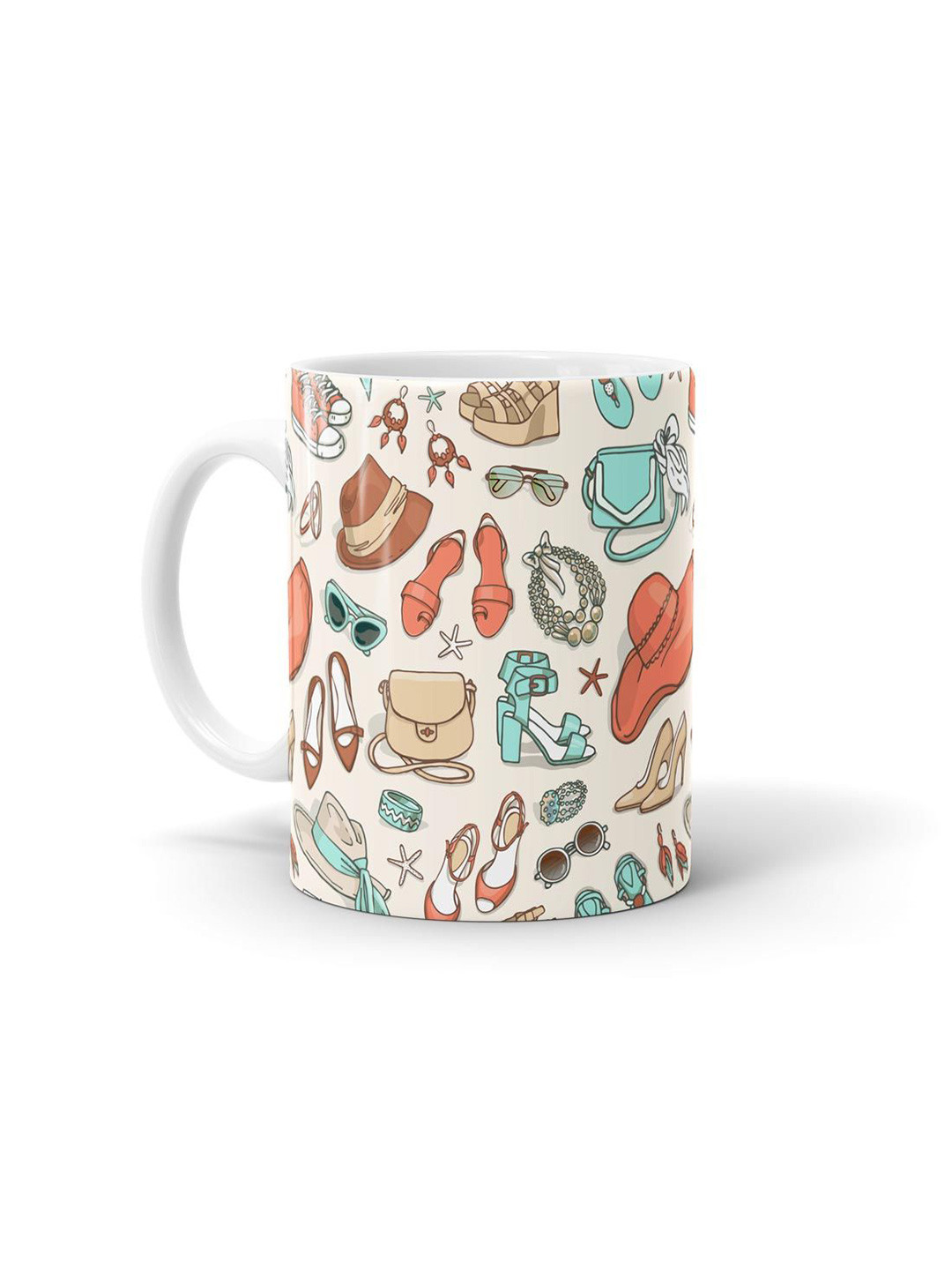 

macmerise White & Pink Printed Ceramic Matte Mug 330 ml