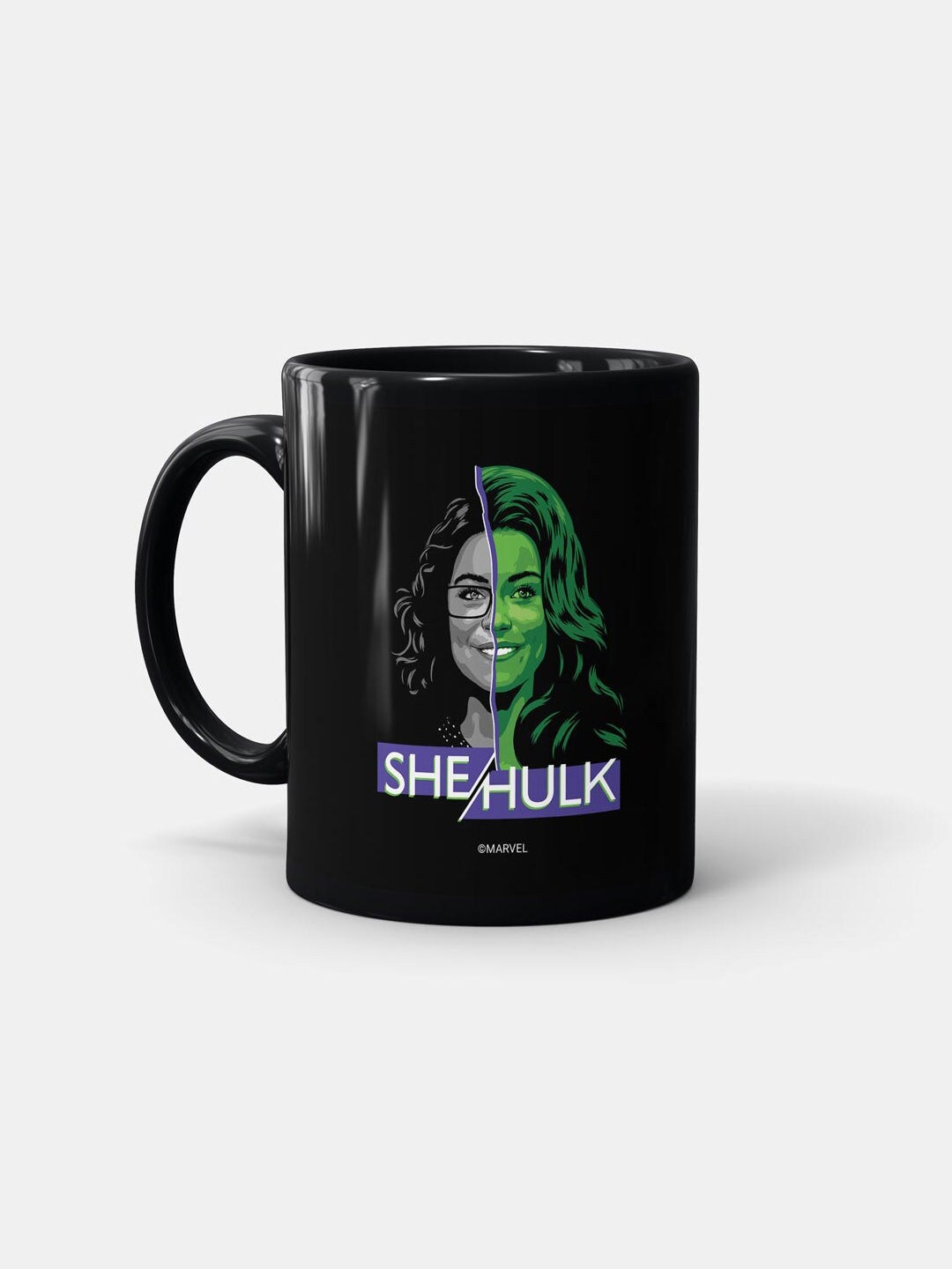 

macmerise Black & Green Printed Ceramic Matte Mug 330 ml