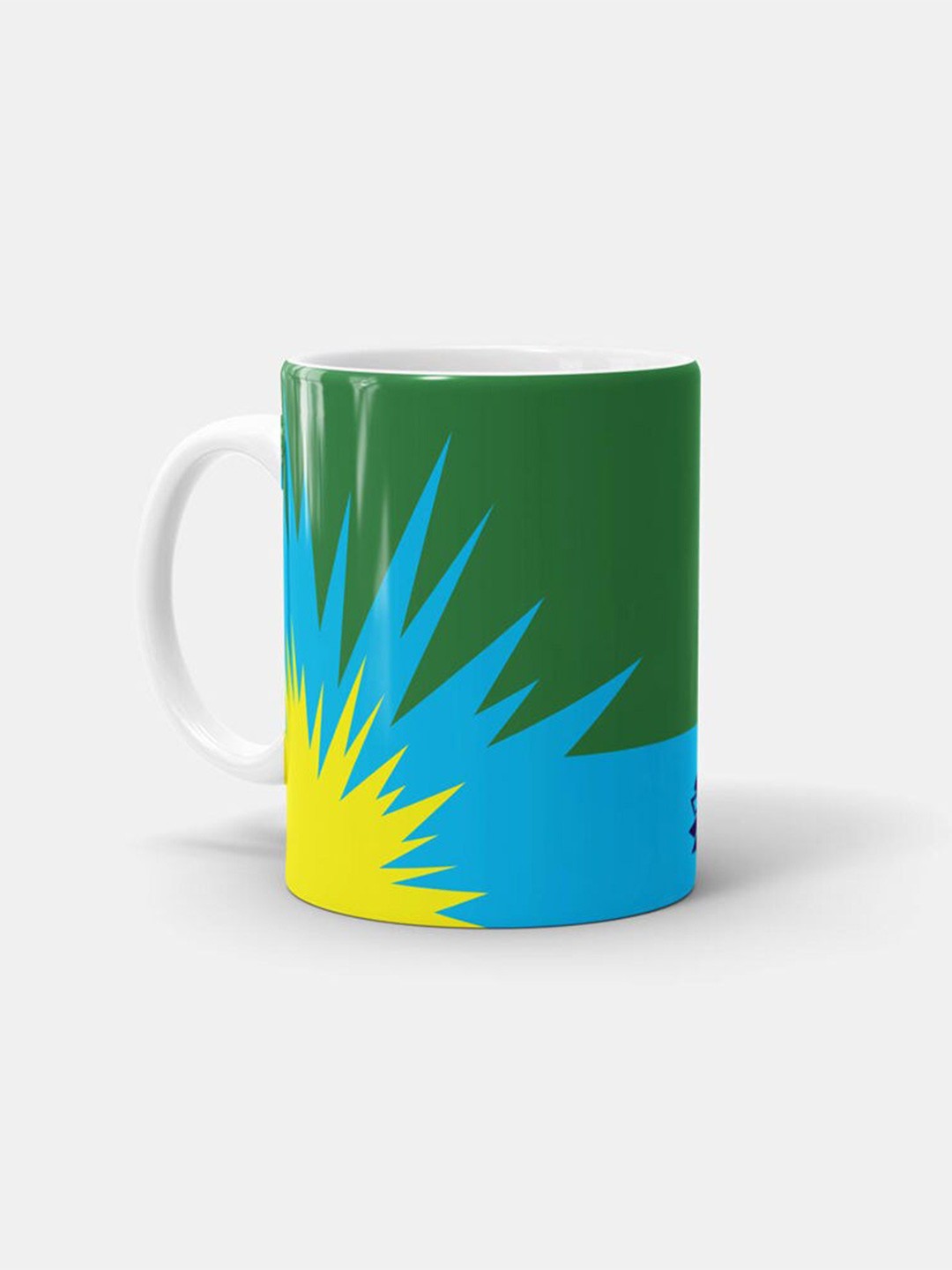 

macmerise White & Green Printed Ceramic Matte Mug 330 ml