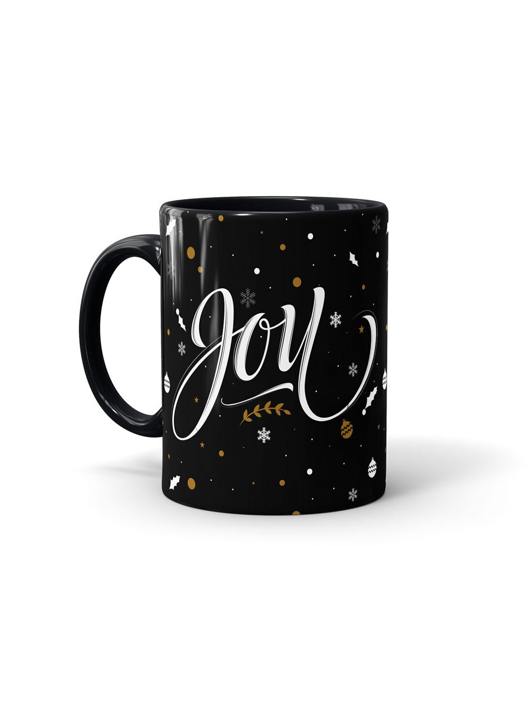 

macmerise Black & White Christmas Joy Design Printed Ceramic Matte Mug 330 ml