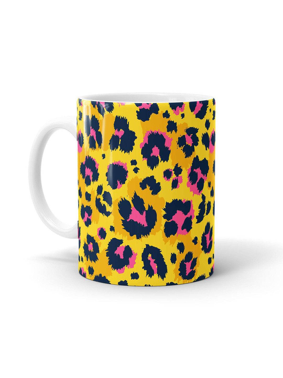 

macmerise Yellow & Blue Leopard Yellow Design Printed Ceramic Matte Mug 330 ml