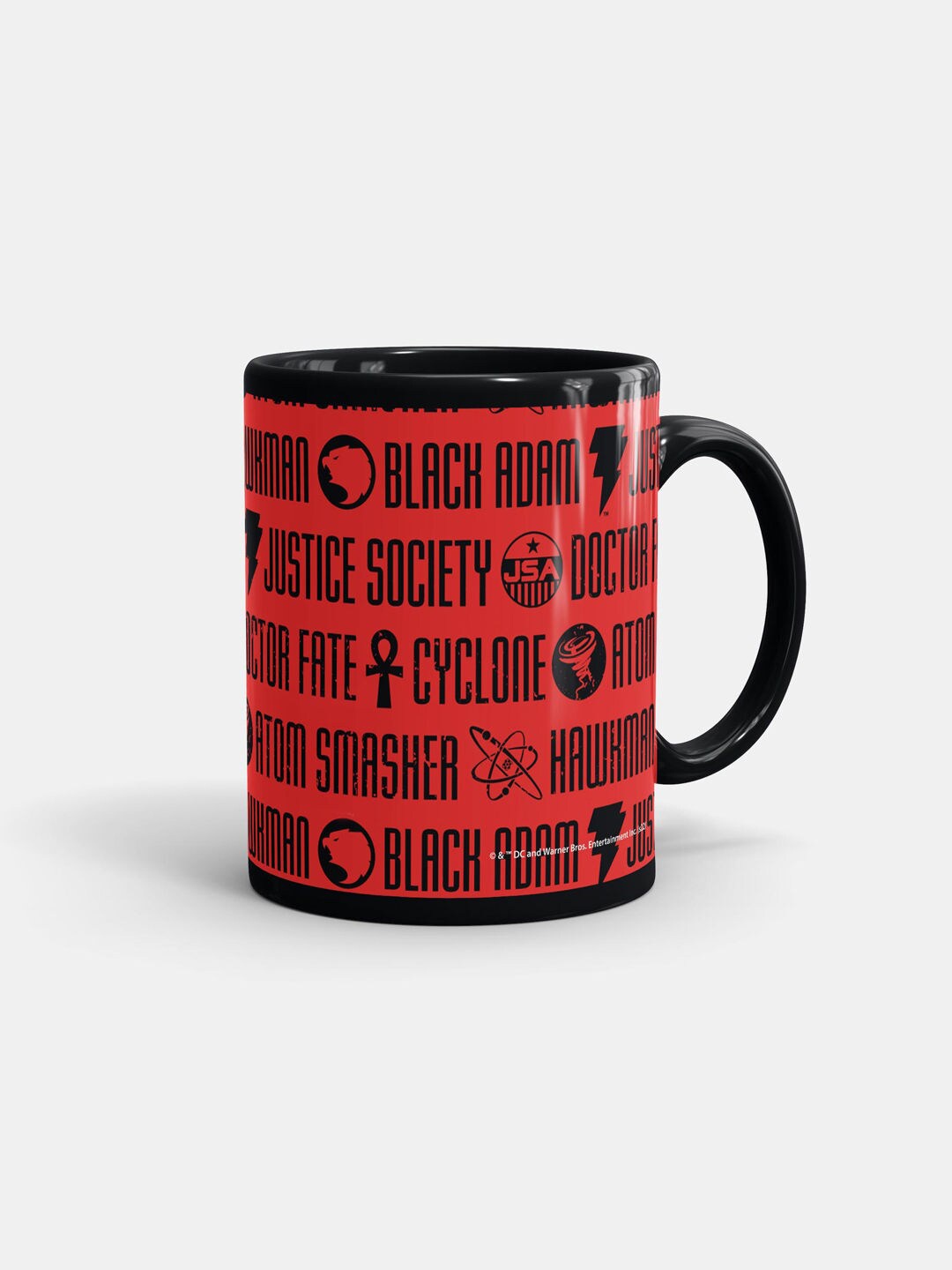 

macmerise Black & Red Printed Ceramic Matte Mug 330 ml