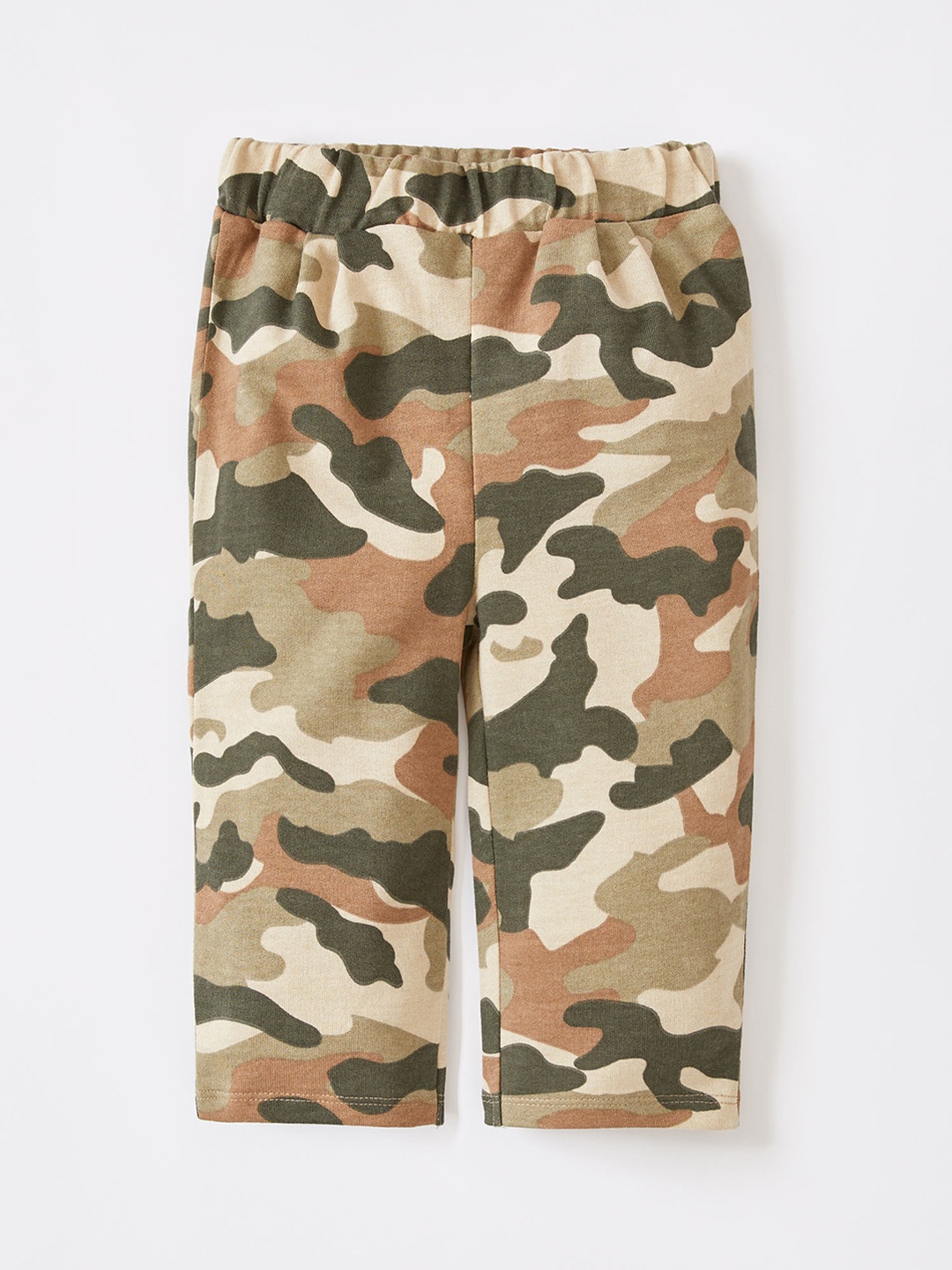 

DeFacto Boys Beige & Olive Green Camouflage Printed Pure Cotton Trouser