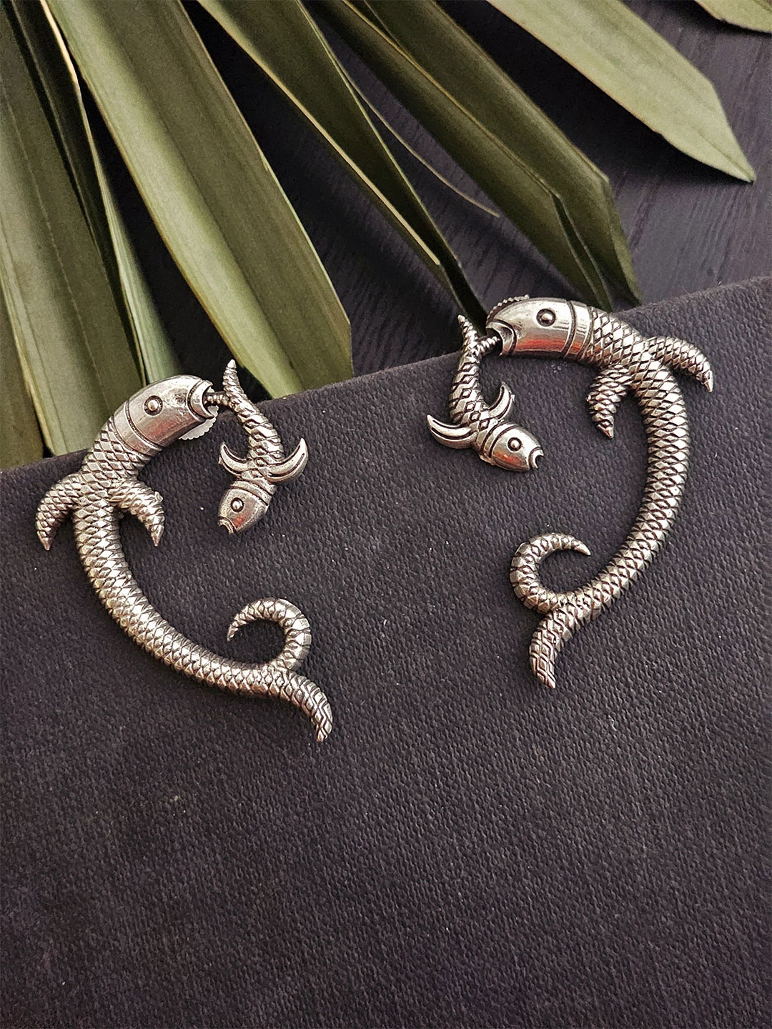 

Binnis Wardrobe Silver-Plated Contemporary Studs Earrings