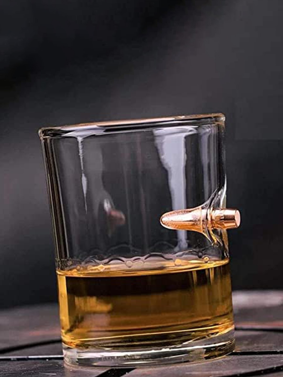

AWAAS DECOR Transparent Dishwasher Safe Ceramic Bullet Whiskey Glass