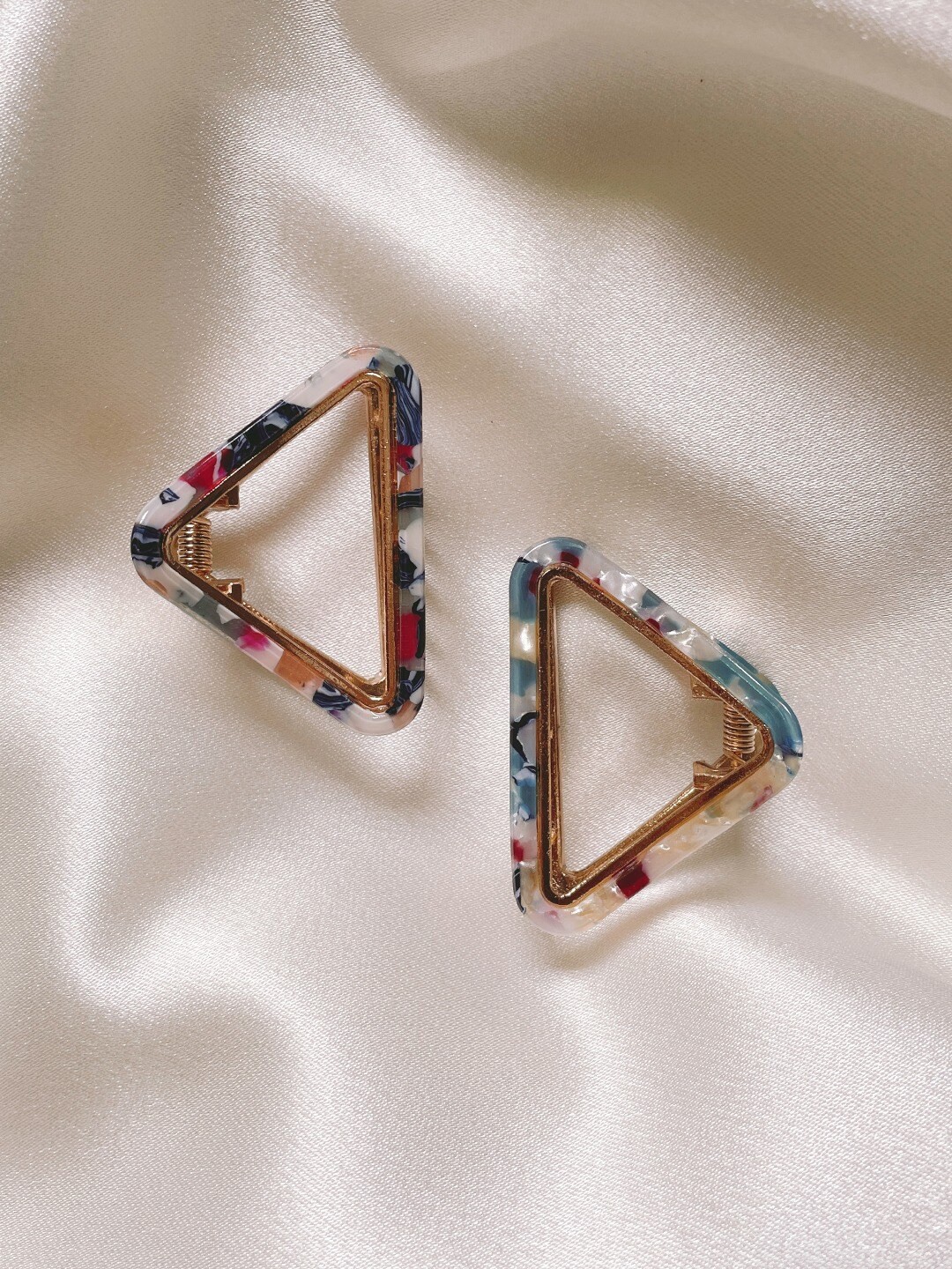 

Mueras Gold-Toned & Blue Set of 2 Claw Clip