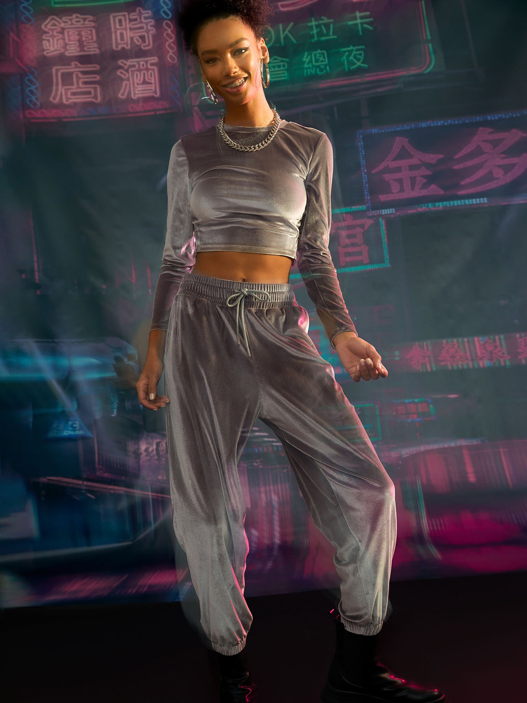 

DeFacto Women Grey Joggers Trousers