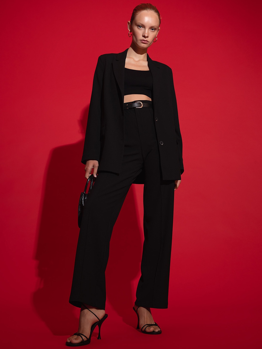 

DeFacto Women Black Solid Trousers