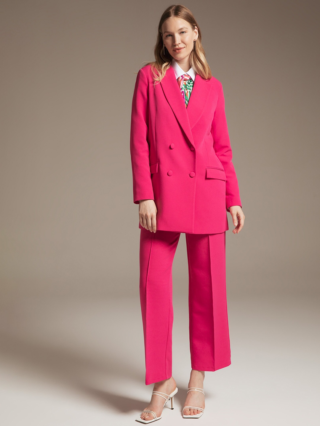 

DeFacto Women Pink Solid Trousers